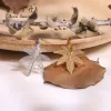 Natural leaf necklace earrings, cut mini seven-cornered maple leaf jewelry accessories, diy finished product materials wholesale details Picture